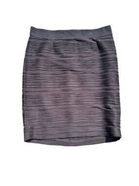 Alfani Women's Pencil Skirt Black Textured Pull-On Size 16 Polyester Blend